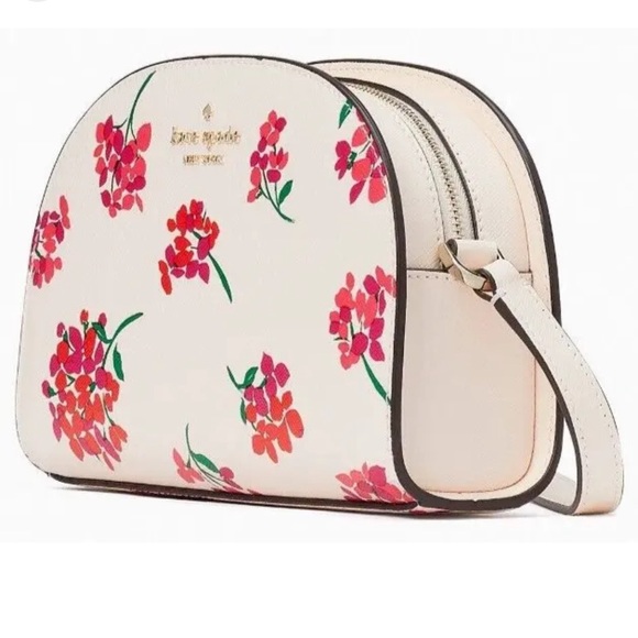 kate spade Handbags - Kate Spade Perry Coastal Floral Leather Peach Dome Crossbody 
$85 $279 |Size OS